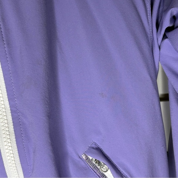 3/$30 Ivivva Girls 14 Purple Street Studio Jacket Zip Up Hooded Hoodie Run Coat - Picture 4 of 7